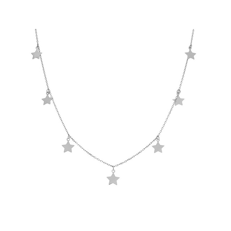 Gargantilla plata charms estrellas