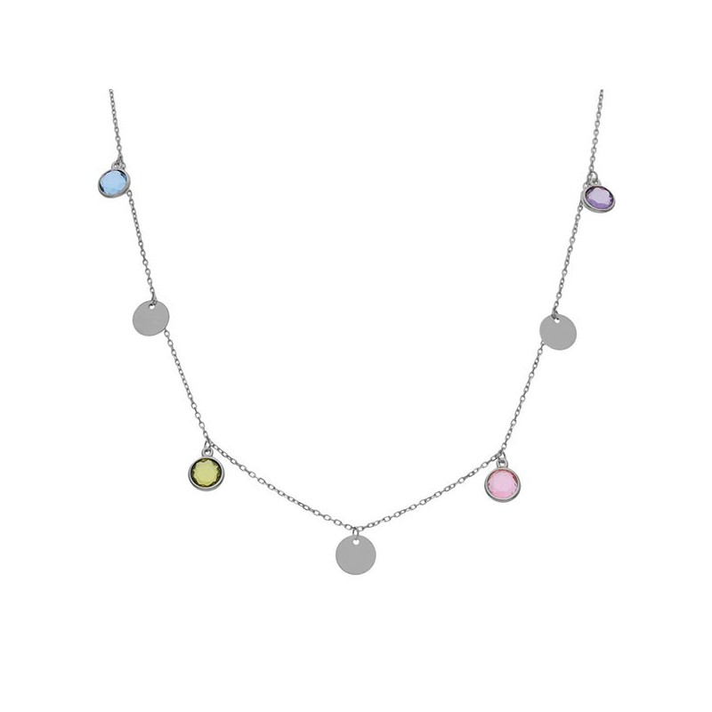 Gargantilla plata charms colores