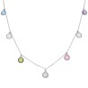 Gargantilla plata charms circonitas colores