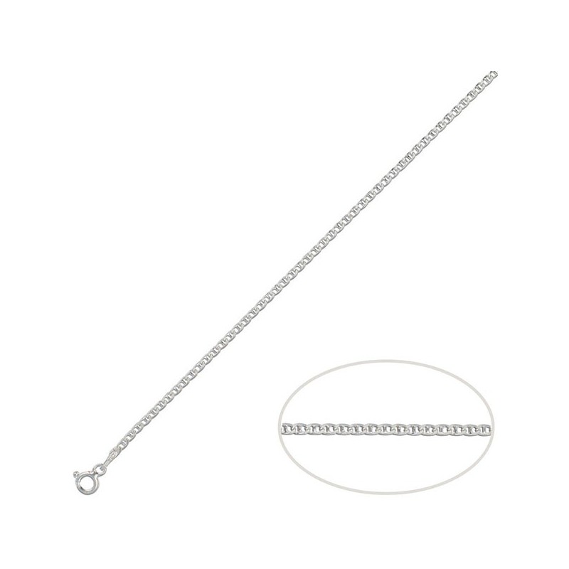 Cadena de plata ancla 3 mm 40/45/50/60 cm