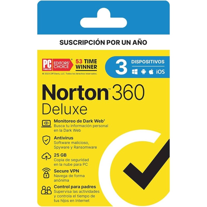 Norton  360 Deluxe 50GB 3 Dispositivos