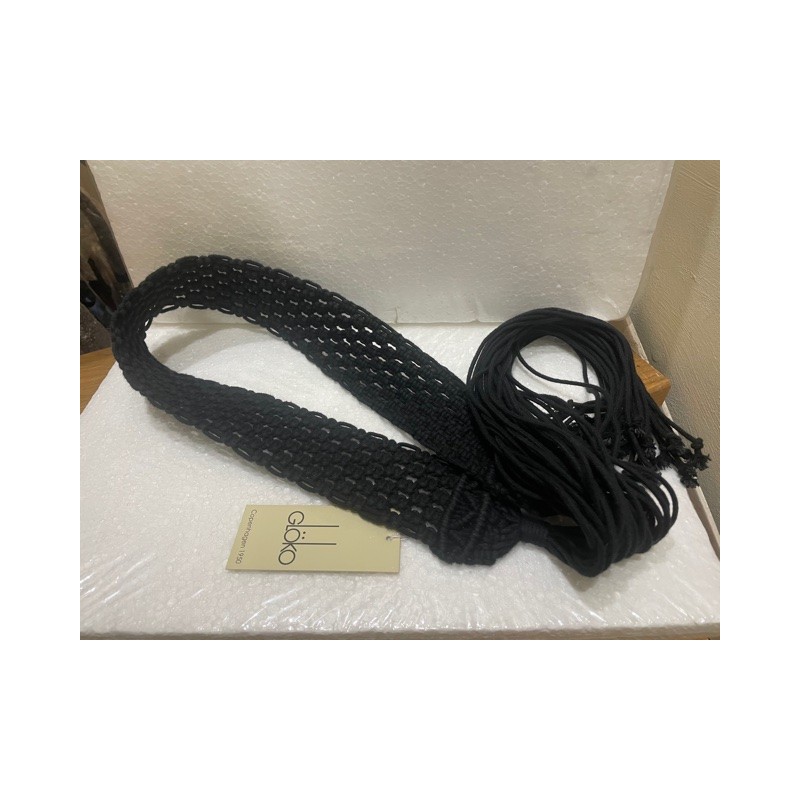 Cinturón negro cuerda trenzado