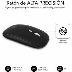 Subblim Combo Teclado + Ratón Inalámbrico Negros