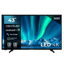 Cecotec Televisor LED 43" Smart TV A Series ALU00043. 4K UHD, Android 11, MEMC, Chromecast Integrado, Dolby Vision y Dolby Atm