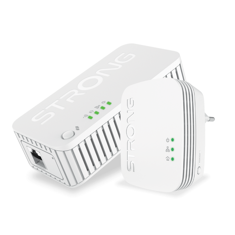 Strong Kit de 2 Adaptadores Powerline Mini Wi-Fi 1000 Mbit/s