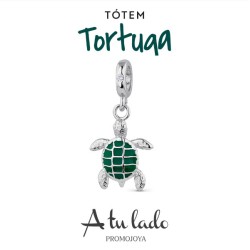 Charm de plata 'Totem tortuga' verde 9112341