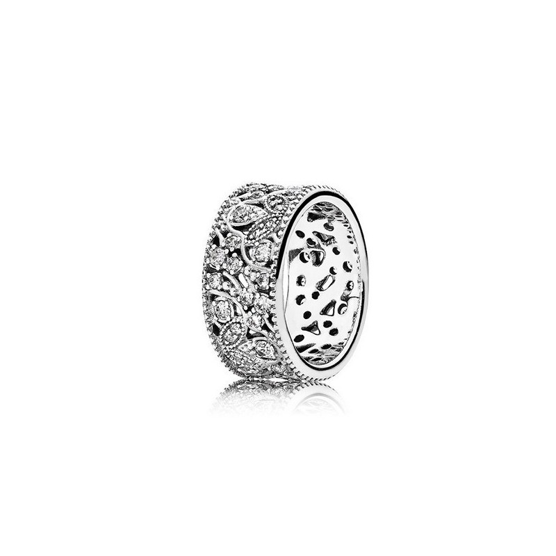 Anillo Pandora hojas brillantes