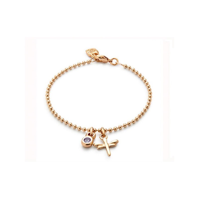 Pulsera dorada Uno de 50 Libélula PUL2562