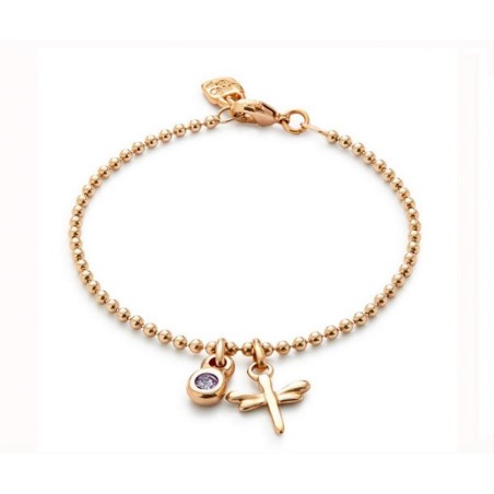 Pulsera dorada Uno de 50 Libélula PUL2562