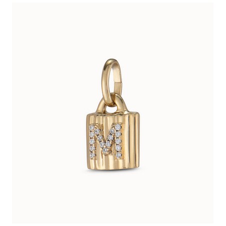 Letra M Uno de 50 dorada 'MYPADLOCK M' CHA0229BLNORO