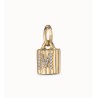 Letra M Uno de 50 dorada 'MYPADLOCK M' CHA0229BLNORO