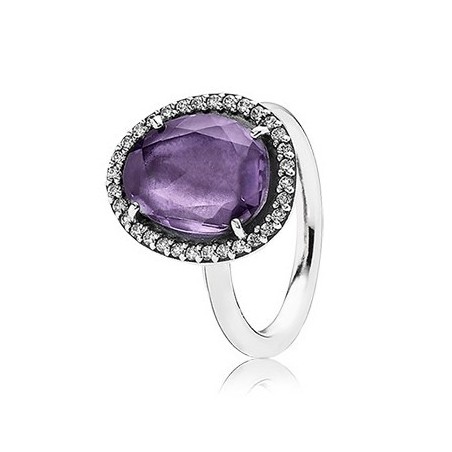 Anillo Pandora amatista 190893AM
