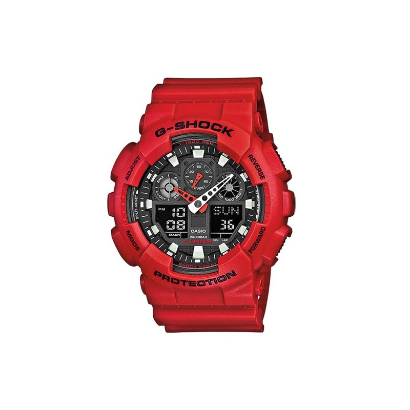 Reloj Casio G-SHOCK rojo GA-100B-4AER