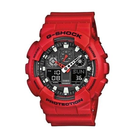 Reloj Casio G-SHOCK rojo GA-100B-4AER