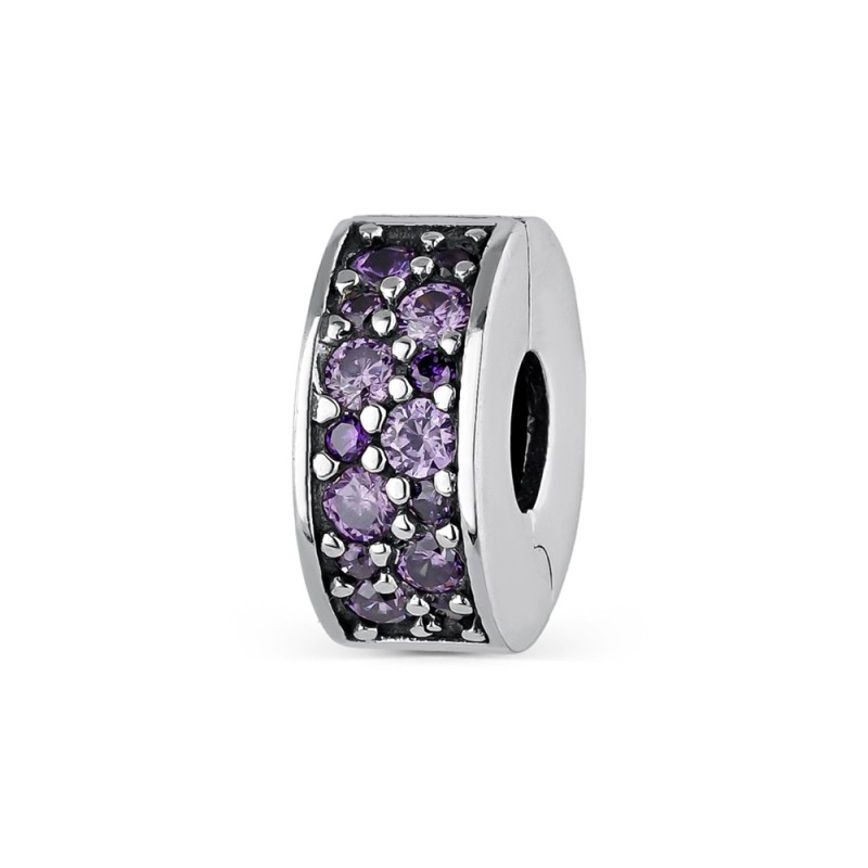 Clip de plata Luz Morada