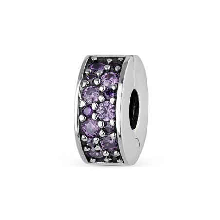 Clip de plata Luz Morada
