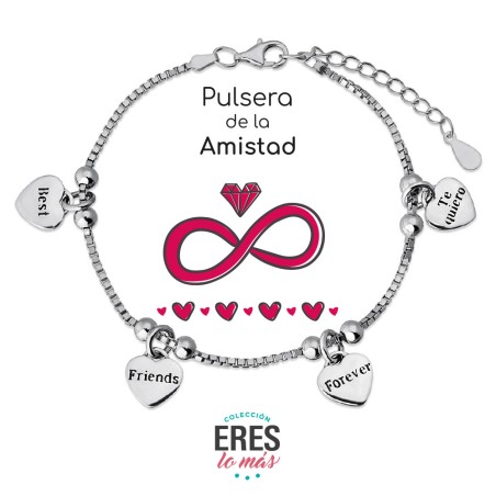 Pulsera plata 'Amistad' 9101772
