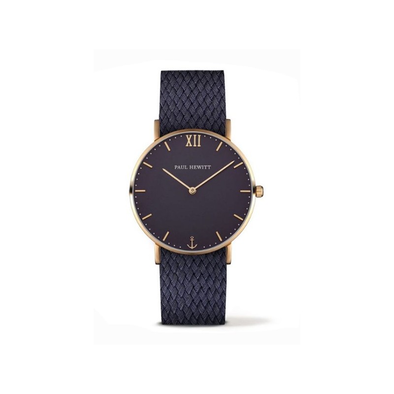 Reloj azul Paul Hewitt caja dorada