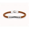 Pulsera Uno de 50 Camel cuero liso PUL2462