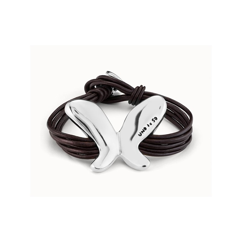 Pulsera plateada Uno de 50 'Butterfly effect' PUL2377