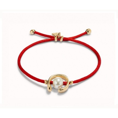 Pulsera dorada Uno de 50 hilo rojo PUL2505ROJORO