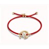 Pulsera dorada Uno de 50 hilo rojo PUL2505ROJORO