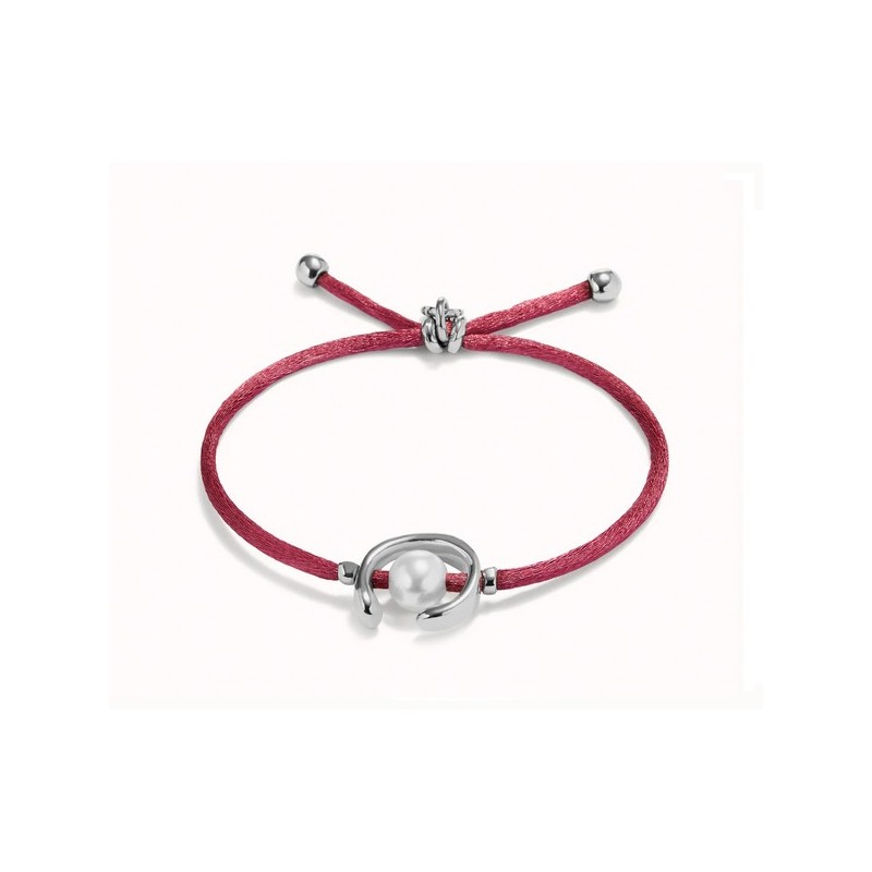 Pulsera hilo Uno de 50 Malva plateado PUL2505MLV