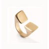 Anillo dorado Uno de 50 dos cuadrados ANI0822ORO