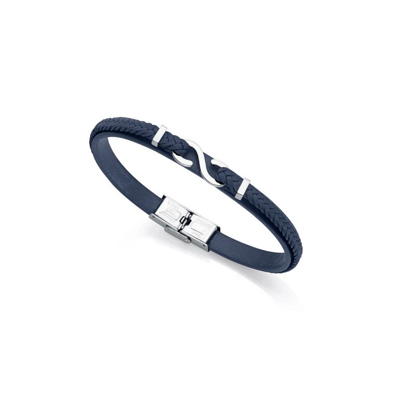 Pulsera Viceroy acero y piel 14012P01013