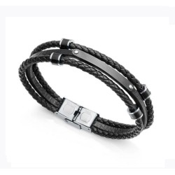 Pulsera negra Viceroy triple hombre 15146P01010