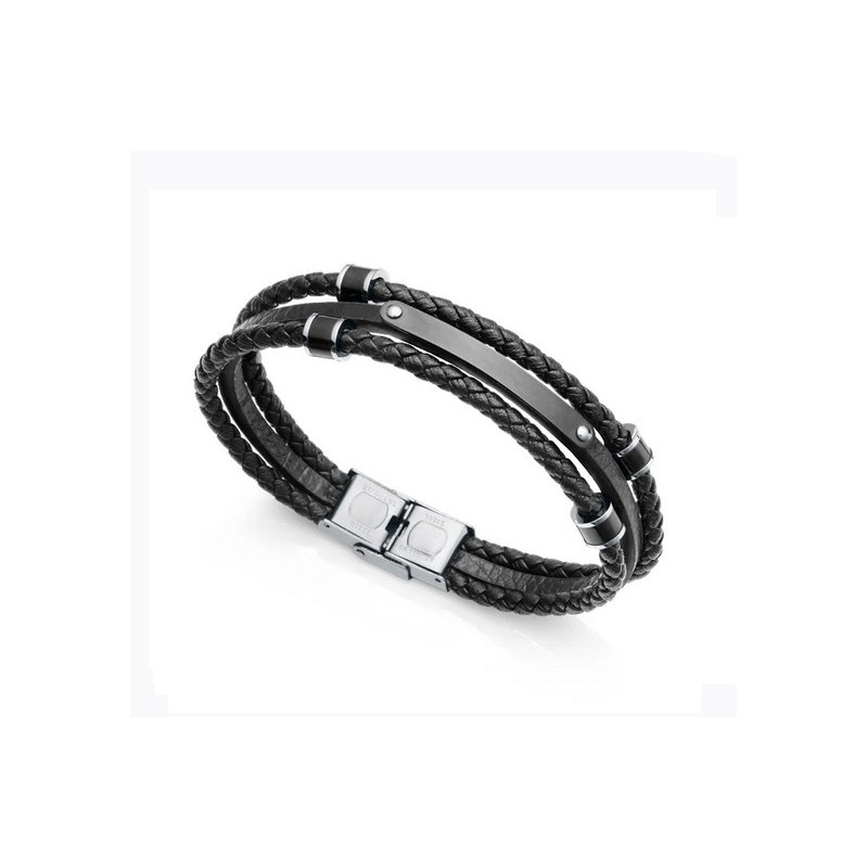 Pulsera negra Viceroy triple hombre 15146P01010