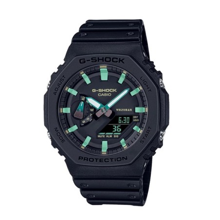 Reloj Casio G-Shock negro verde GA-2100RC-1A