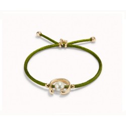 Pulsera Uno de 50 hilo verde PUL2505VDORO