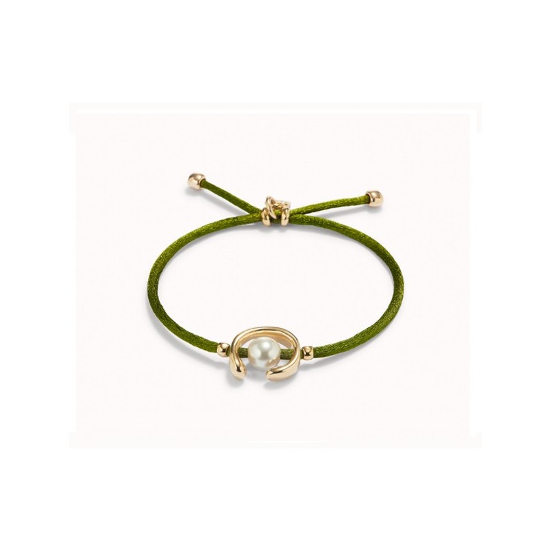 Pulsera Uno de 50 hilo verde PUL2505VDORO