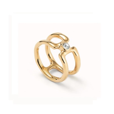 Anillo doble Uno de 50 baño 18k ANI0816