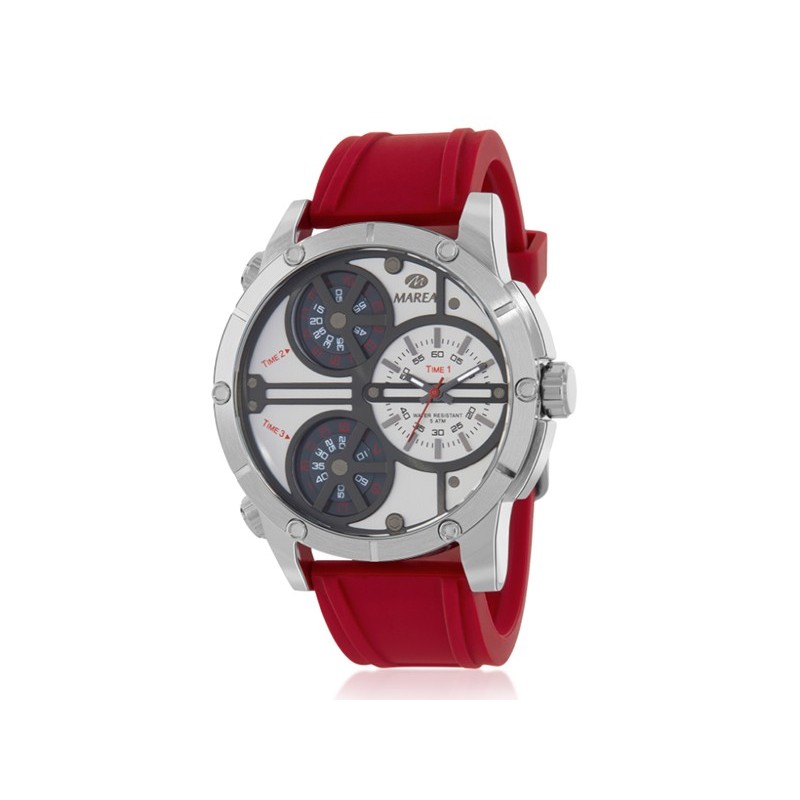 Reloj rojo Marea triple horario B54215/1