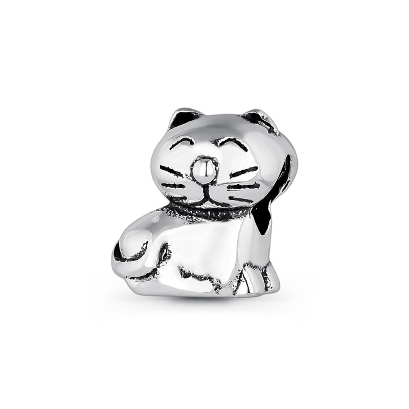 Abalorio Gato de plata
