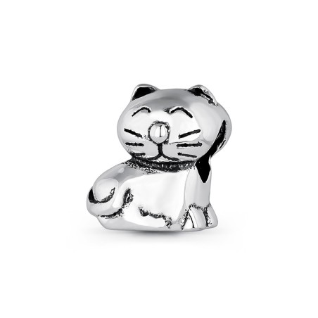 Abalorio Gato de plata