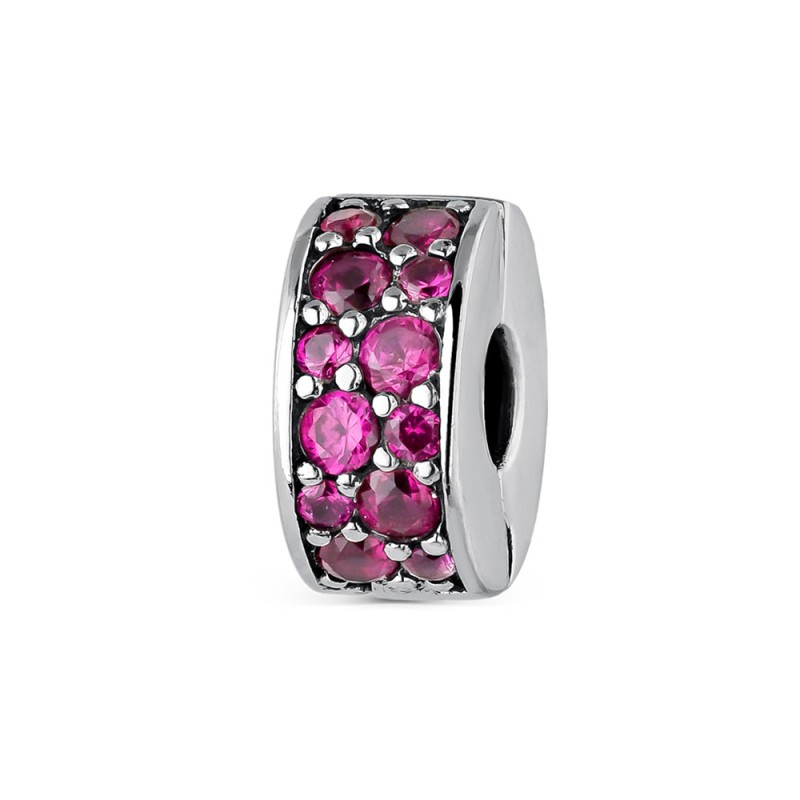 Clip de plata Luz Rosa