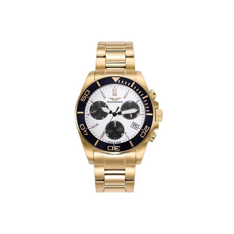 Reloj Sandoz dorado Swiss Made caballero 81447-99