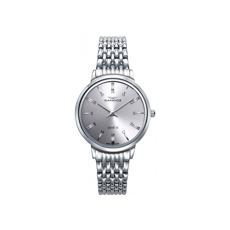 Reloj Sandoz acero y zafiro señora 81382-07