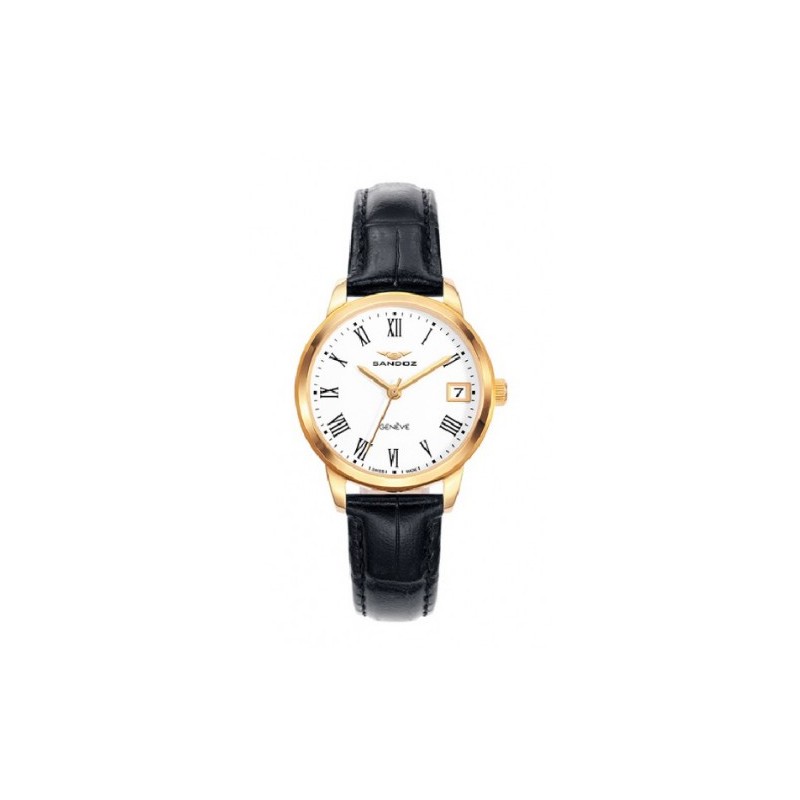 Reloj Sandoz negro dorado mujer 81340-93