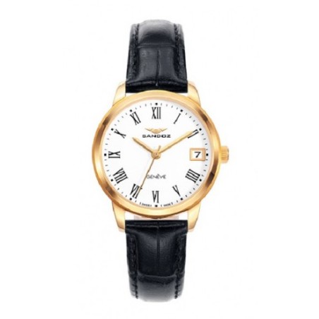 Reloj Sandoz negro dorado mujer 81340-93