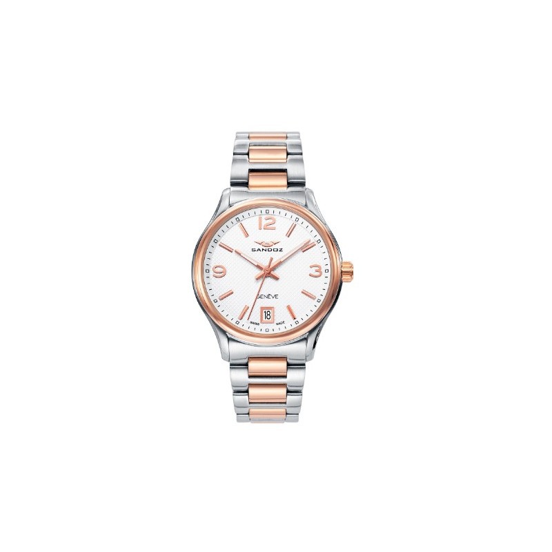 Reloj Sandoz mujer bicolor rosado