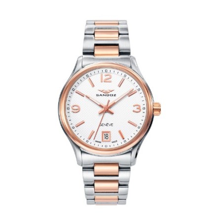 Reloj Sandoz mujer bicolor rosado