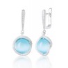 Pendientes Bombay plata y agua marina