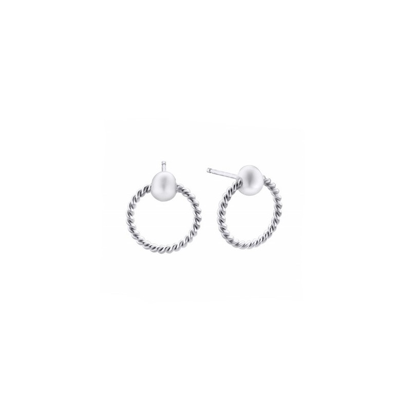 Pendientes Duran aro y perla