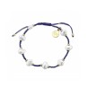 Pulsera Duran perlas azul dorada