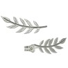 Pendientes trepadores hoja plata