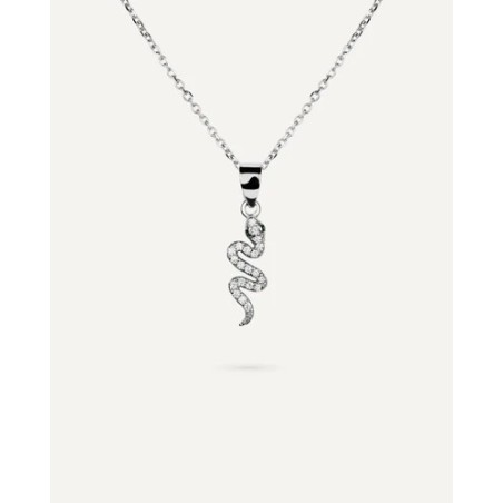 Collar serpiente de plata mujer T-Adoro 43.CO.22